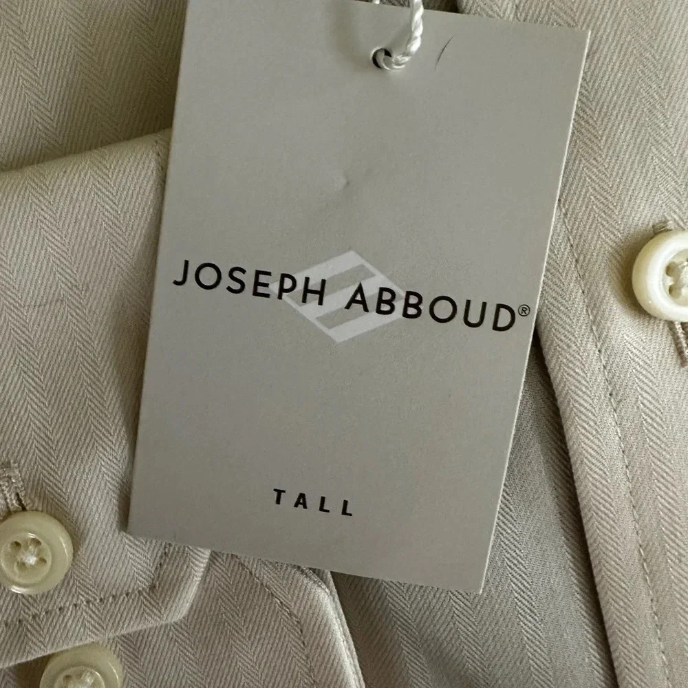NWT-Joseph‎ Abboud Mens Button Up Dress Shirt and Tie Cream - Picture 2 of 3